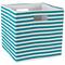 DII® Square Teal Pinstripe Polyester Cube